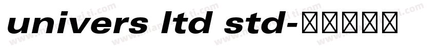 univers ltd std字体转换